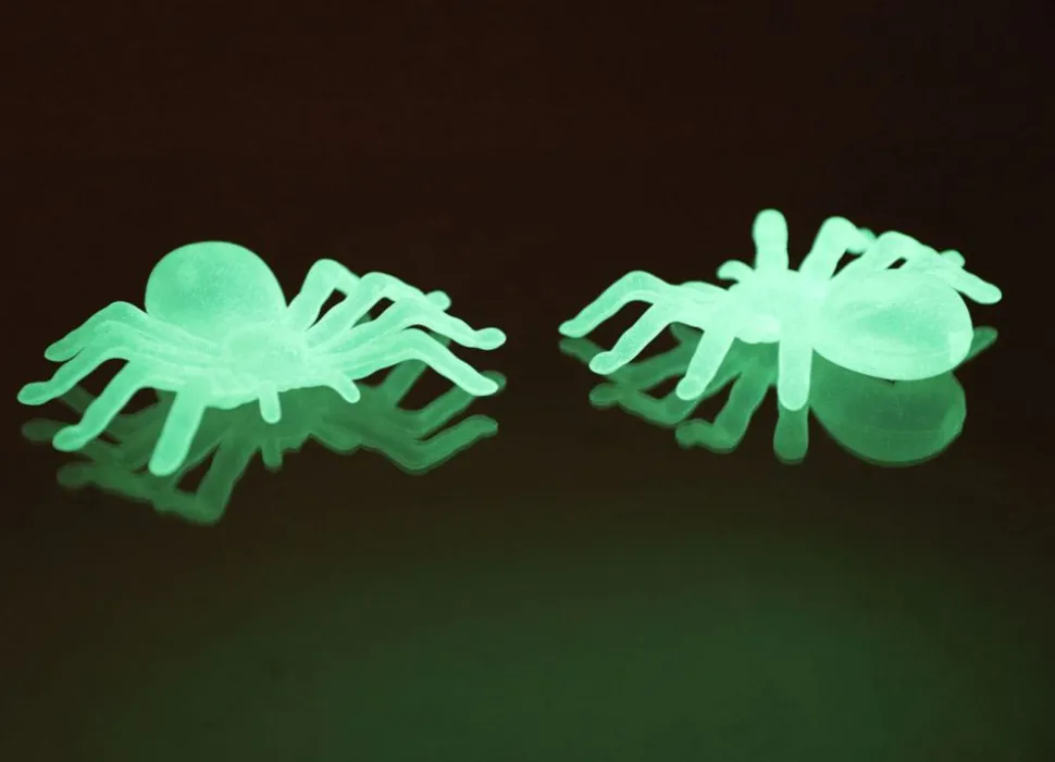 Halloween Deko-Spinne Fluoreszierend 2Er-Set
