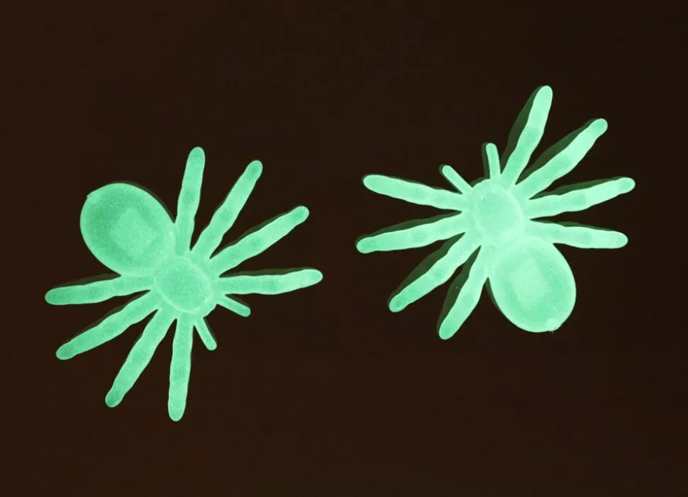 Halloween Deko-Spinne Fluoreszierend 2Er-Set