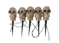 Halloween Led-Gartenstecker Mit Timer 5 Leds Warmweis