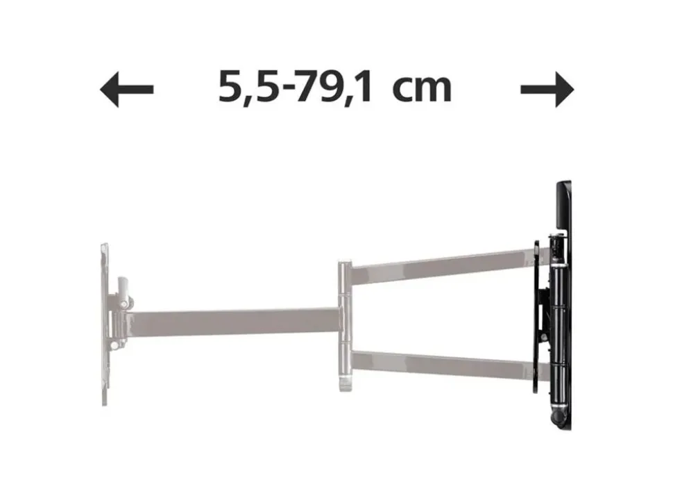Hama 108732 Tv-Wandhalterung Fullmotion 19-48" Schwarz