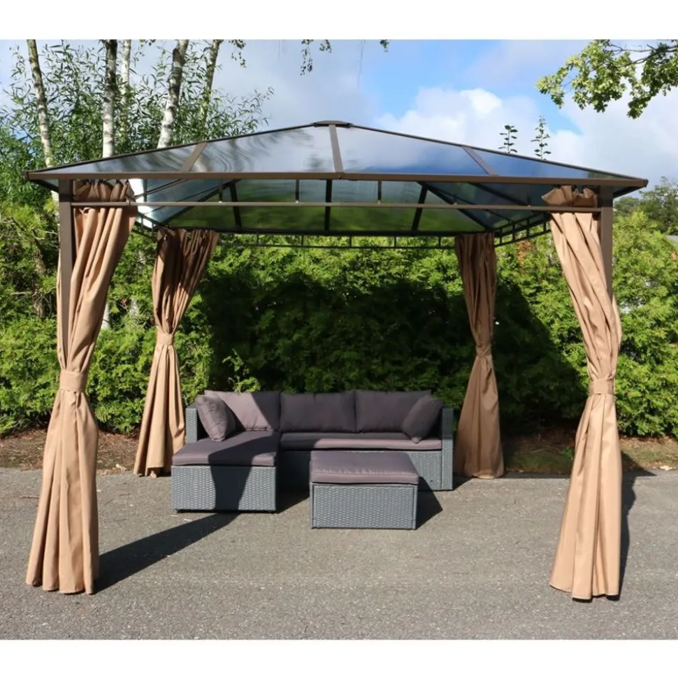 Hardtop-Gartenpavillon Mit Seitenteilen 3X3M