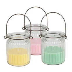 Henkelglas Mit Citronella 7,5X9,5Cm Pastell