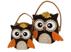 Herbstdeko Filztasche Eule 2Er-Set