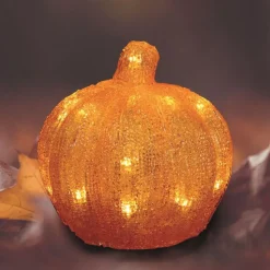 Herbstdeko Mit 24 Leds Warmweis Kurbis