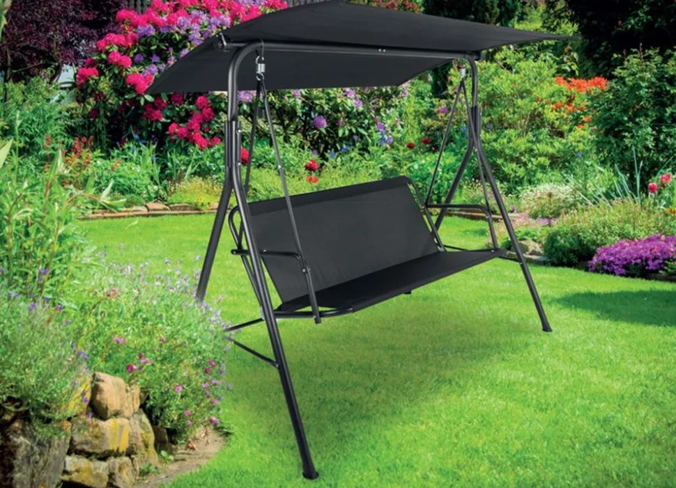 Hollywoodschaukel 170X110X153Cm Anthrazit