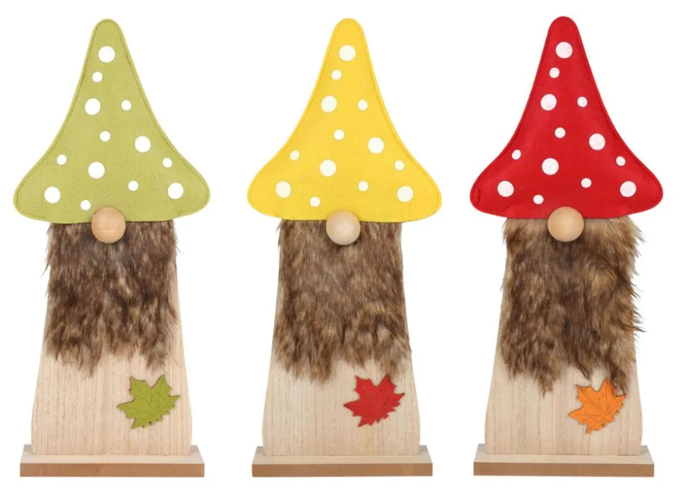 Holzdeko Herbstwichtel 50,5Cm