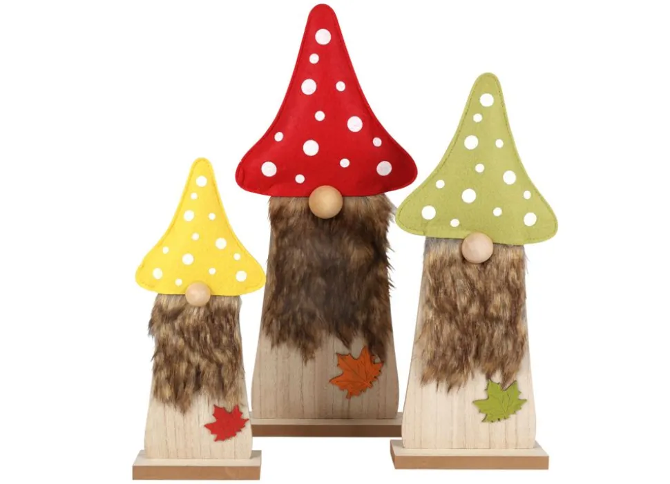 Holzdeko Herbstwichtel 50,5Cm