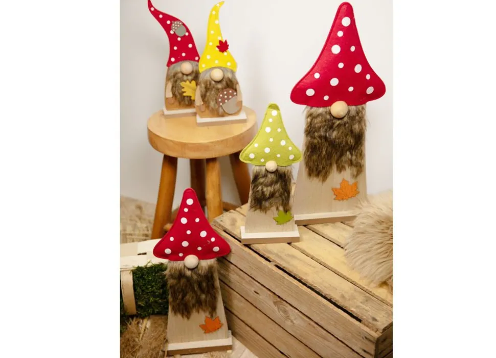 Holzdeko Herbstwichtel 50,5Cm