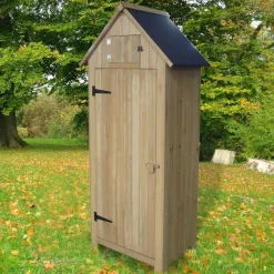 Holz-Gartenschrank 179Cm Natur