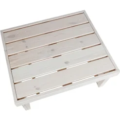 Holz-Gartentisch 70X32X59Cm White-Washed