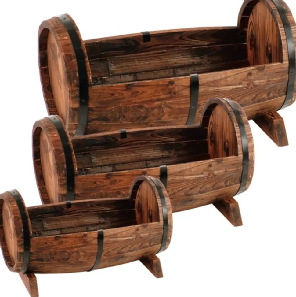 Holz-Pflanzfasser 3Er-Set
