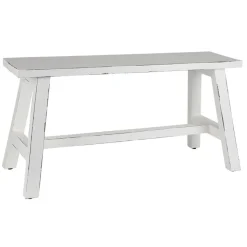 Holz-Sitzbank Ranch Used-Look 90X34X46Cm Weis