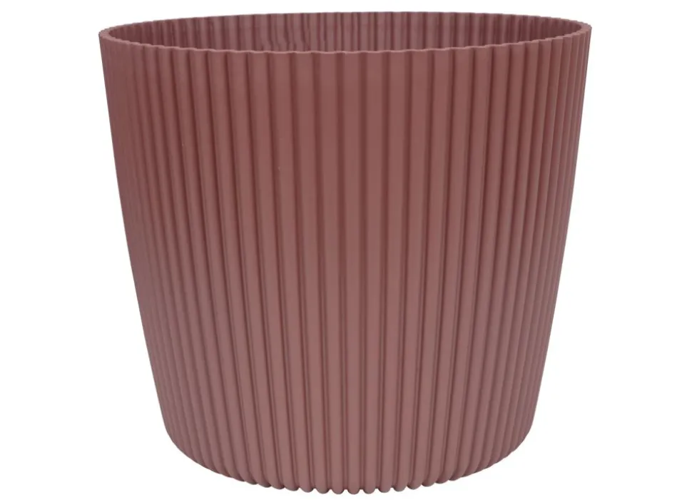 Indoor-Ubertopf Milly Rillendesign 29Cm Dunkelrosa