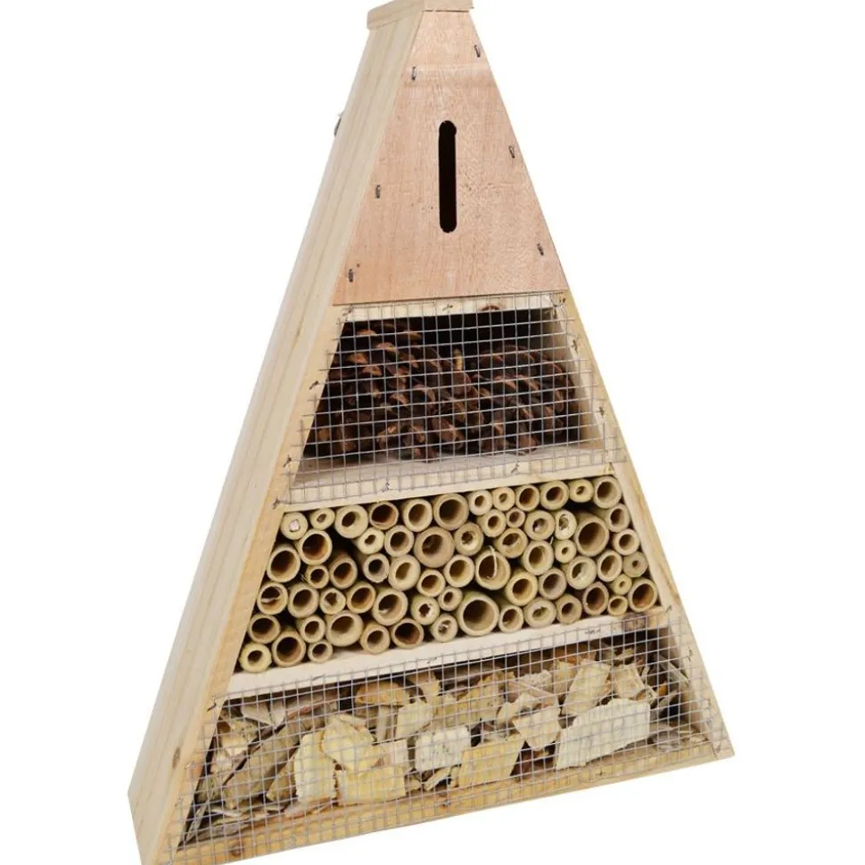 Insektenhotel Aus Holz 31X39X8Cm