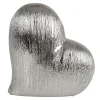 Keramik Deko-Herz 15X7X16Cm Silber