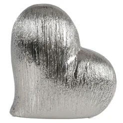 Keramik Deko-Herz 15X7X16Cm Silber