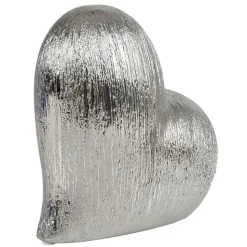 Keramik Deko-Herz 15X7X16Cm Silber
