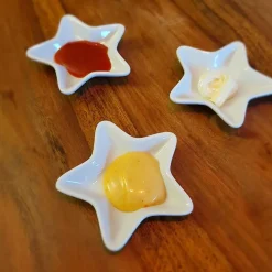 Keramik-Dipschalchen Stern 4Er-Set