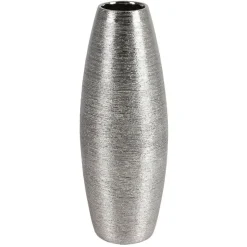 Keramik-Vase 12X32Cm Silber