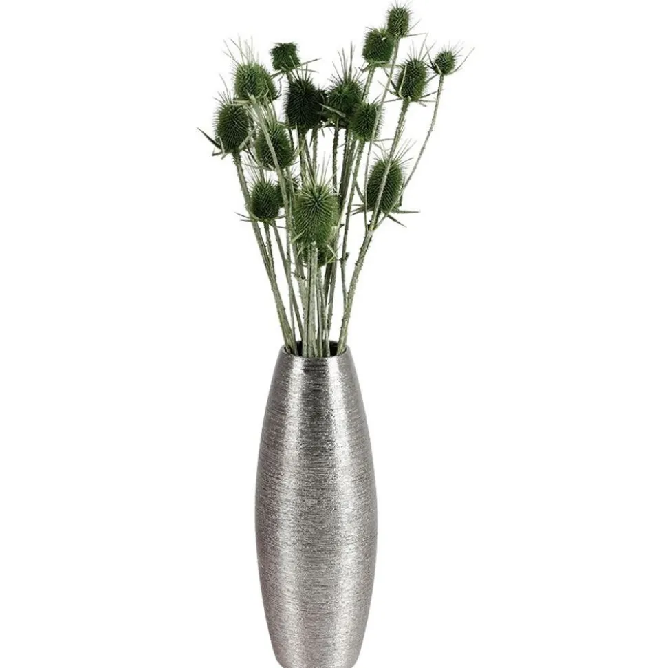 Keramik-Vase 12X32Cm Silber