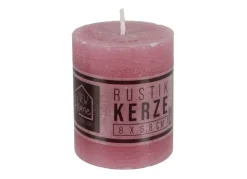 Kerze Rustikal 68X80Mm Altrosa