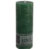 Kerze Rustikal 68X180Mm Dunkelgrun