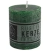 Kerze Rustikal 68X80Mm Dunkelgrun