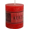 Kerze Rustikal 68X80Mm Rot