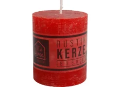 Kerze Rustikal 68X80Mm Rot