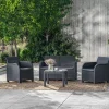 Keter Lounge-Sitzgruppe Rosalie Mit Sitzkissen Graphit