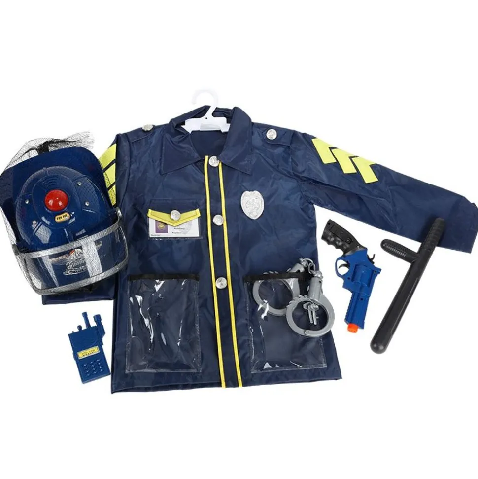 Kinderkostum Polizei Mit Sound-Helm Und Zubehör