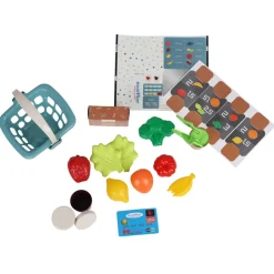 Kinder-Marktstand Mit Zubehör 50,5X30X69Cm 22-Teilig
