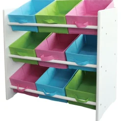 Kinderregal Mit 9 Ablagen Weis