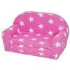 Kindersofa Lucy Mit Sternen Pink