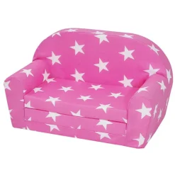 Kindersofa Lucy Mit Sternen Pink