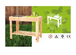 Kinder-Spielkuche Aus Holz 78X72X40Cm