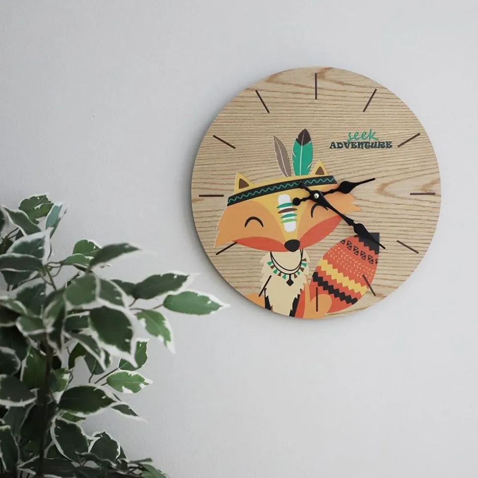 Kinder-Wanduhr Tierdesign 33,5Cm