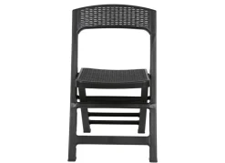 Klappstuhl Asso Rattanoptik Ca. 48X76X47Cm Anthrazit