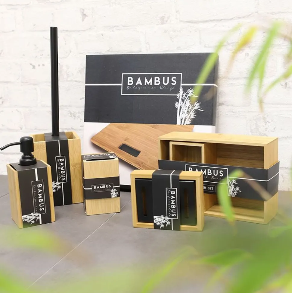 Kosmetik-Kastchen Aus Bambusholz 2-Teilig