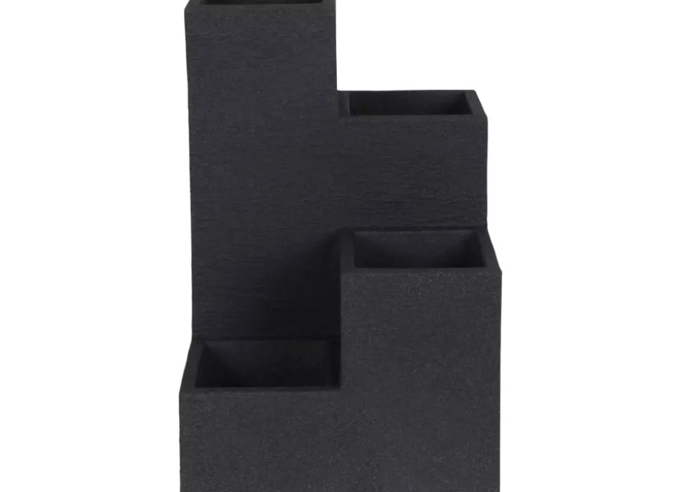 Kubus Wendeltreppentopf 40X40Cm Anthrazit
