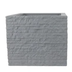Kubus Ziegel-Pflanzkübel 39X33X39Cm Grau