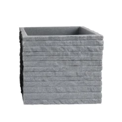 Kubus Ziegel-Pflanzkübel 27X24X27Cm Grau