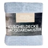 Kuscheldecke Jacquardmuster 150X200Cm Pastellblau