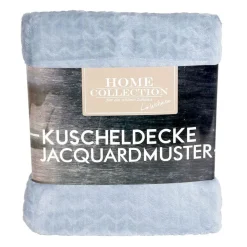 Kuscheldecke Jacquardmuster 150X200Cm Pastellblau