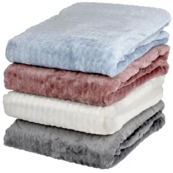 Kuscheldecke Jacquardmuster 150X200Cm Pastellblau