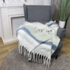Kuscheldecke Mit Fransen 130X150Cm Graugrun
