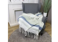 Kuscheldecke Mit Fransen 130X150Cm Graugrun