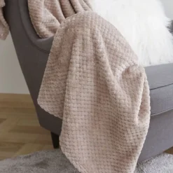 Kuscheldecke Mit Waffelmuster 150X200Cm Taupe
