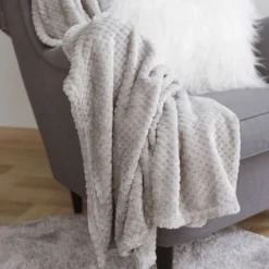 Kuscheldecke Mit Waffelmuster 150X200Cm Grau