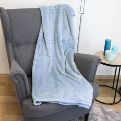 Kuscheldecke Mit Waffelmuster 150X200Cm Hellblau